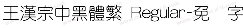 王漢宗中黑體繁 Regular字体转换